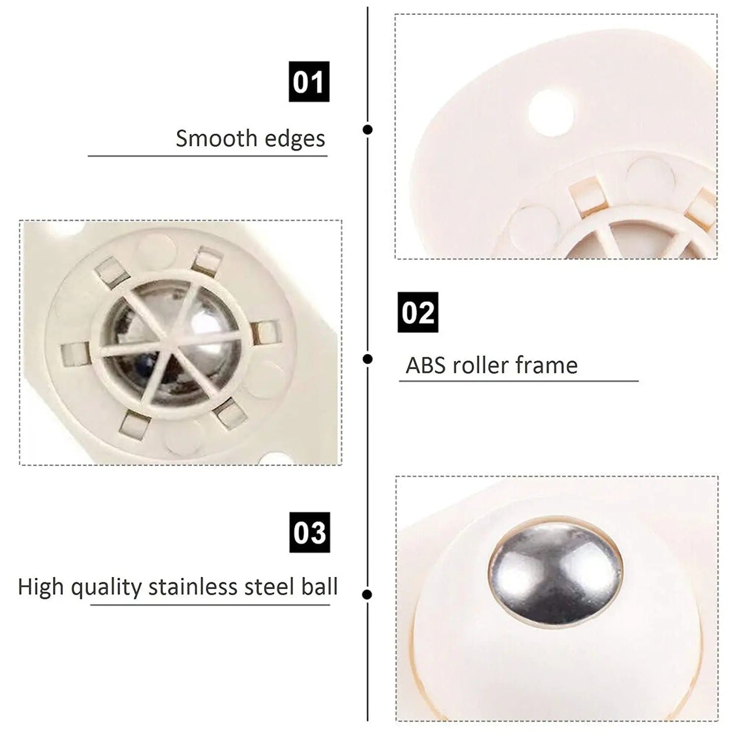 FurnitureWheels™ | Selvklæbende 360° Roterende Møbler Hjul